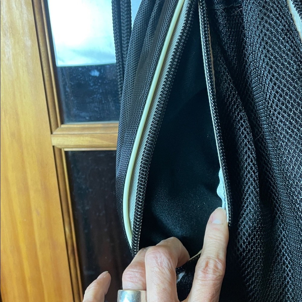 Adidas Black Mesh Drawstring Backpack - image 2